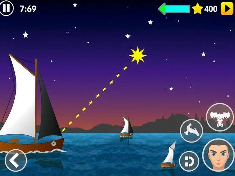 Sailing Star Main Gameplay Scene Sailing Star Game Screenshot